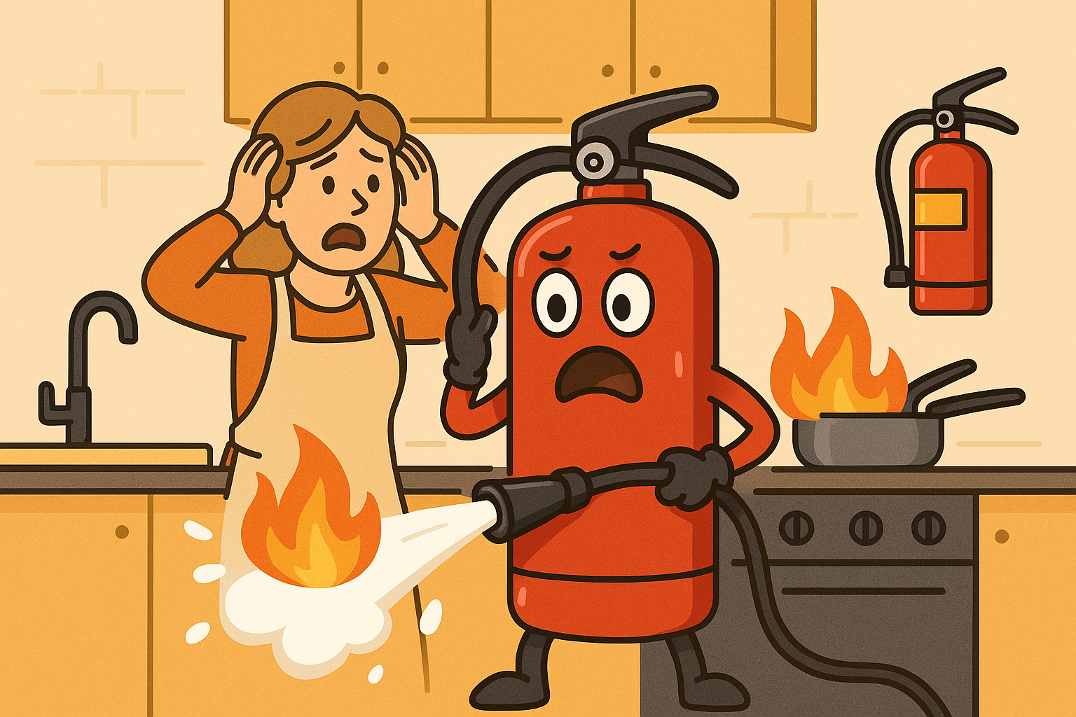 Een poederblusser is een kleine investering