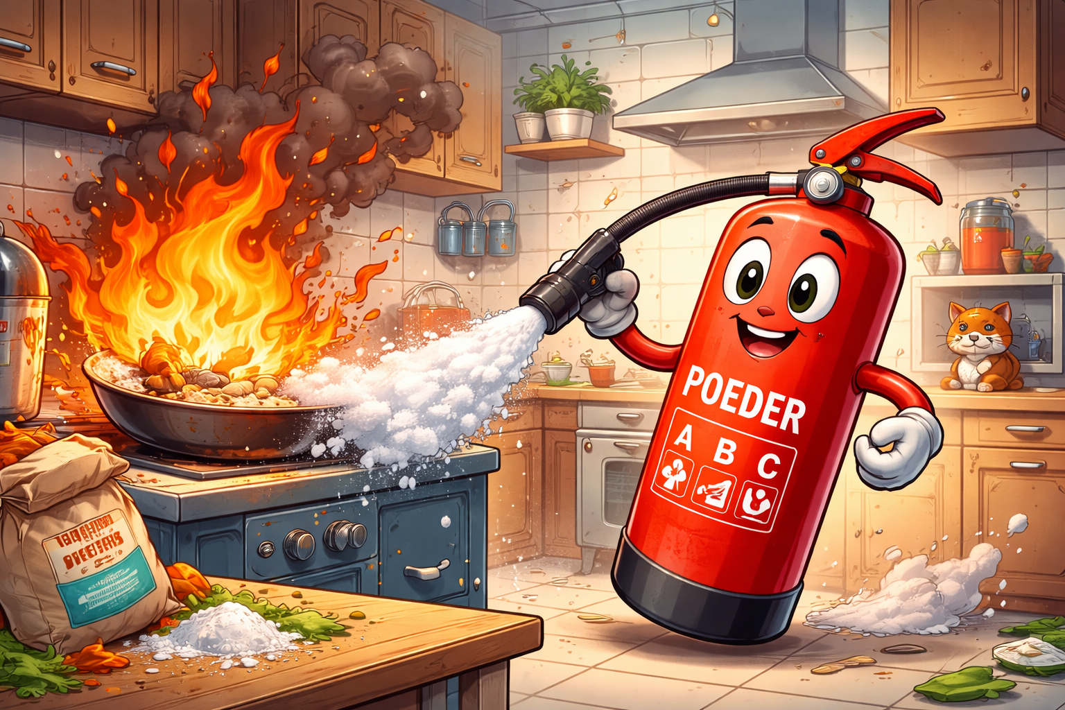 Poederblussers krachtige allesblussers voor directe brandbestrijding