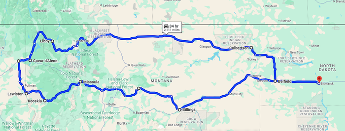 Wish You Were Here Ride route map