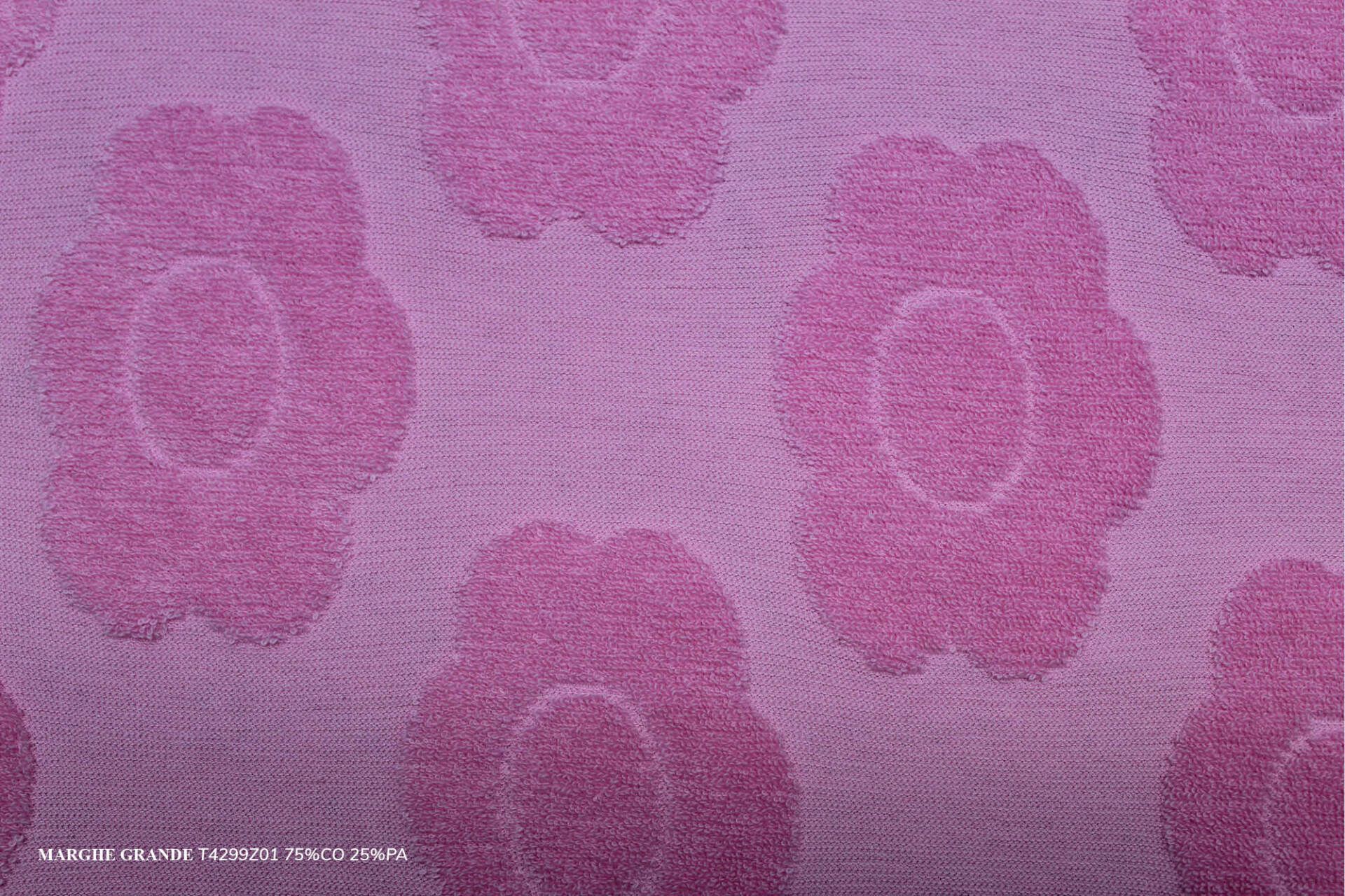 tessuto in jersey spugna floreale jaquard personalizzabile