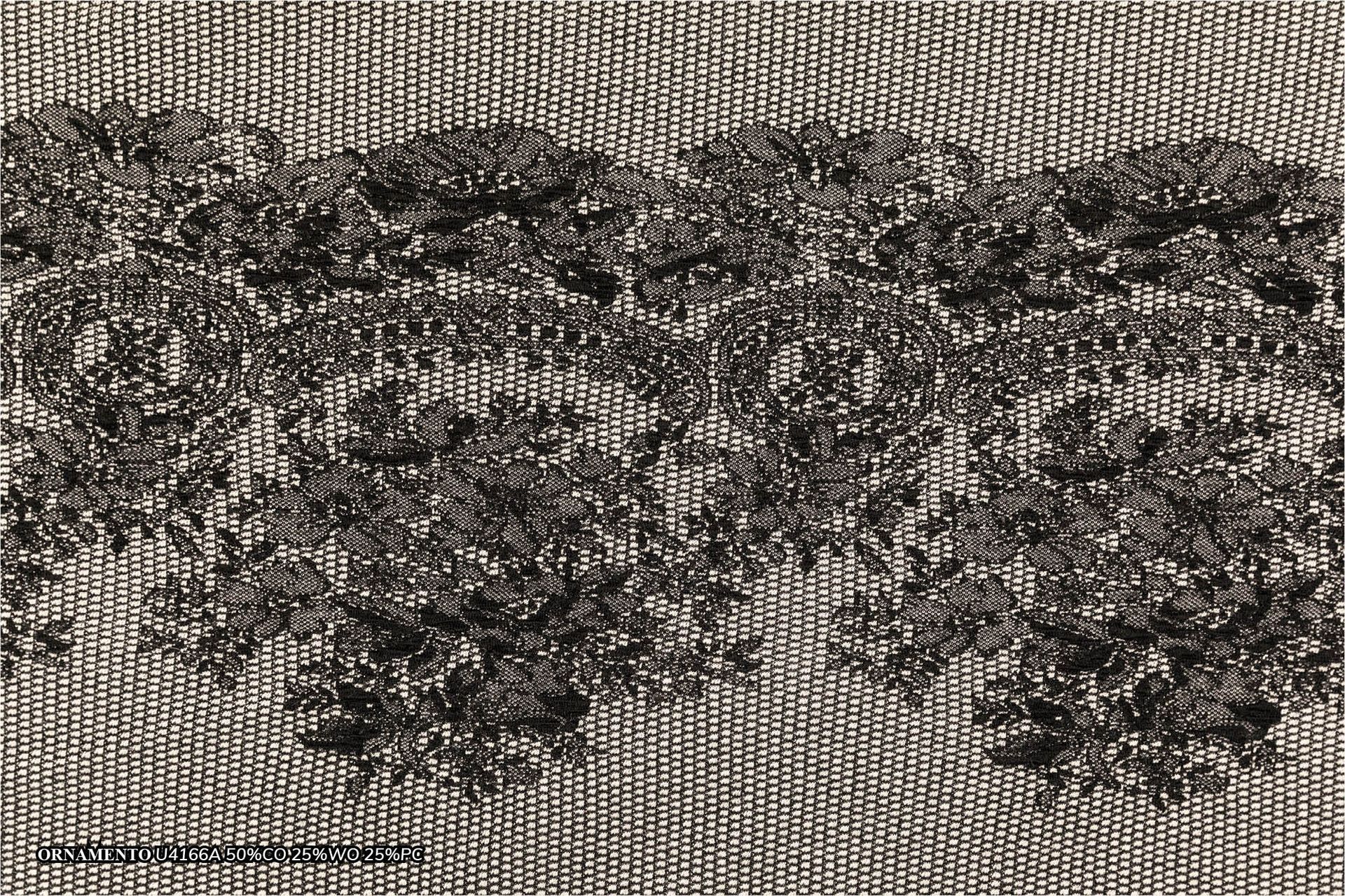 tessuto in jersey Disegno piazzato effetto ricamo Ornamento