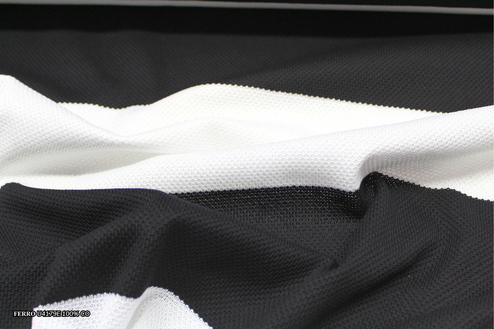 tessuto in jersey armatura in piquet fantasia rigatore