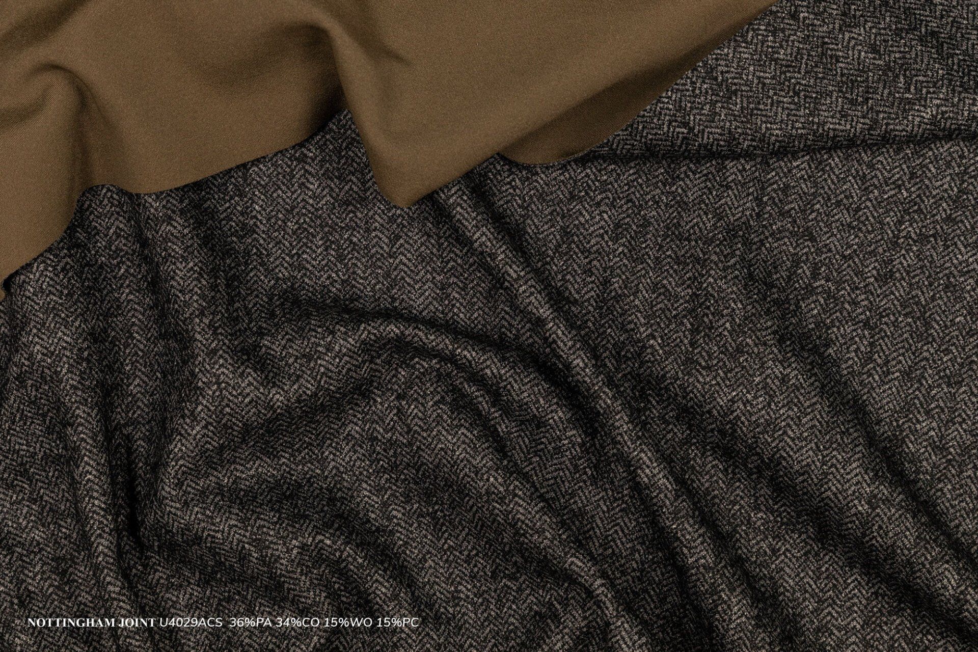 tessuto in jersey Scuba in lana jacquard Notthingam joint