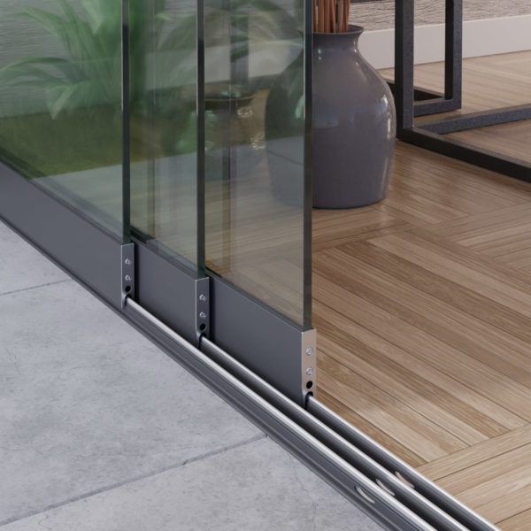 3 spoor glazen schuifwand