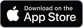Black rectangular button with an Apple logo and the white text: Download on the App Store.