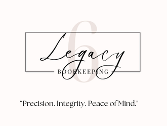 The logo for legacy bookkeeping says precision integrity peace of mind