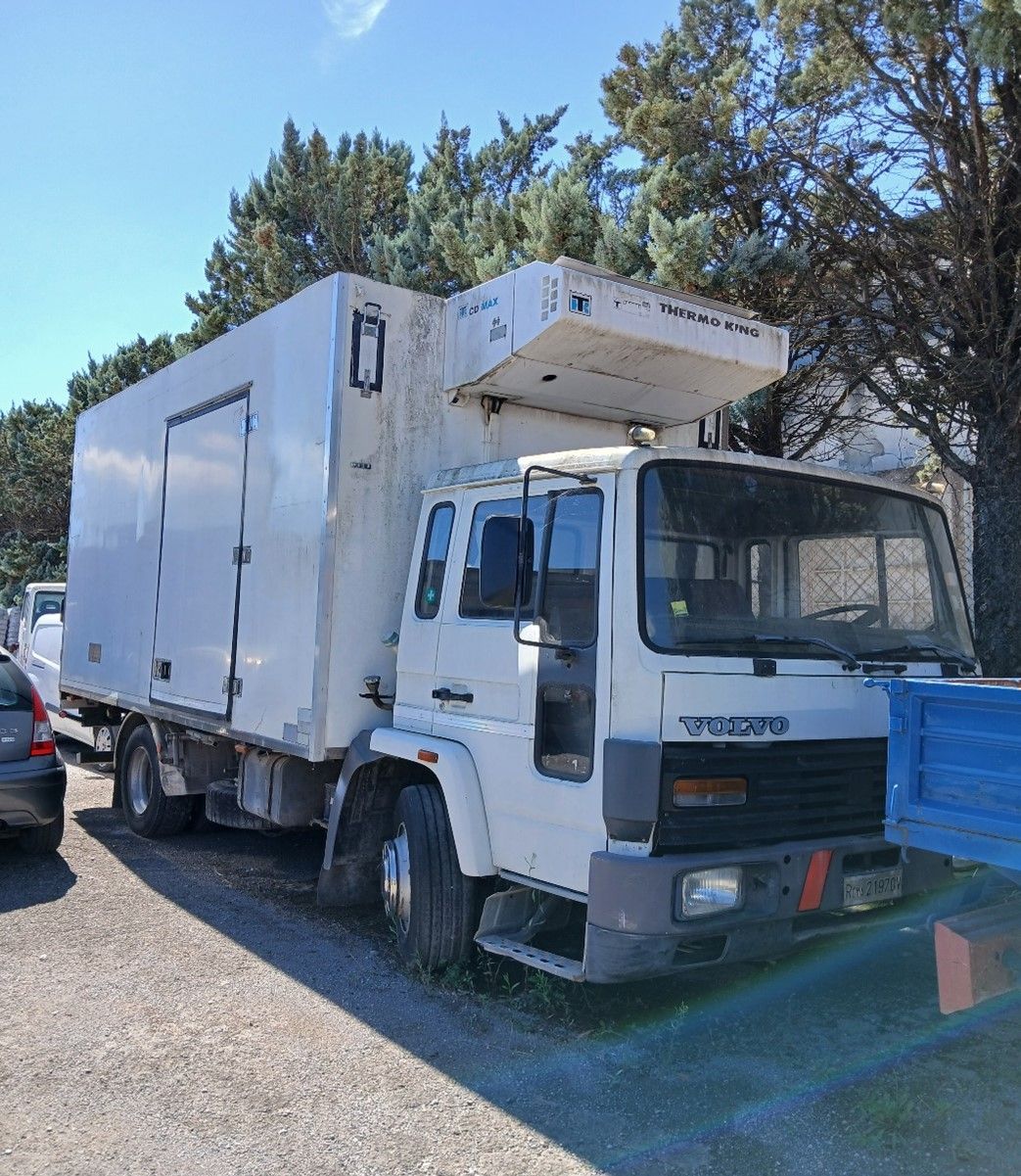 Presso Officina Marchi a Chiusi in provincia di Siena vendita veicolo commerciale usato VOLVO anno 1989. Cassone frigo con porta laterale, ruote gemellate.