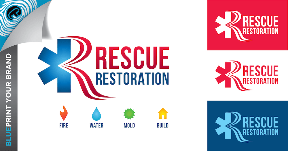 Rescue Restoration branding and logo design