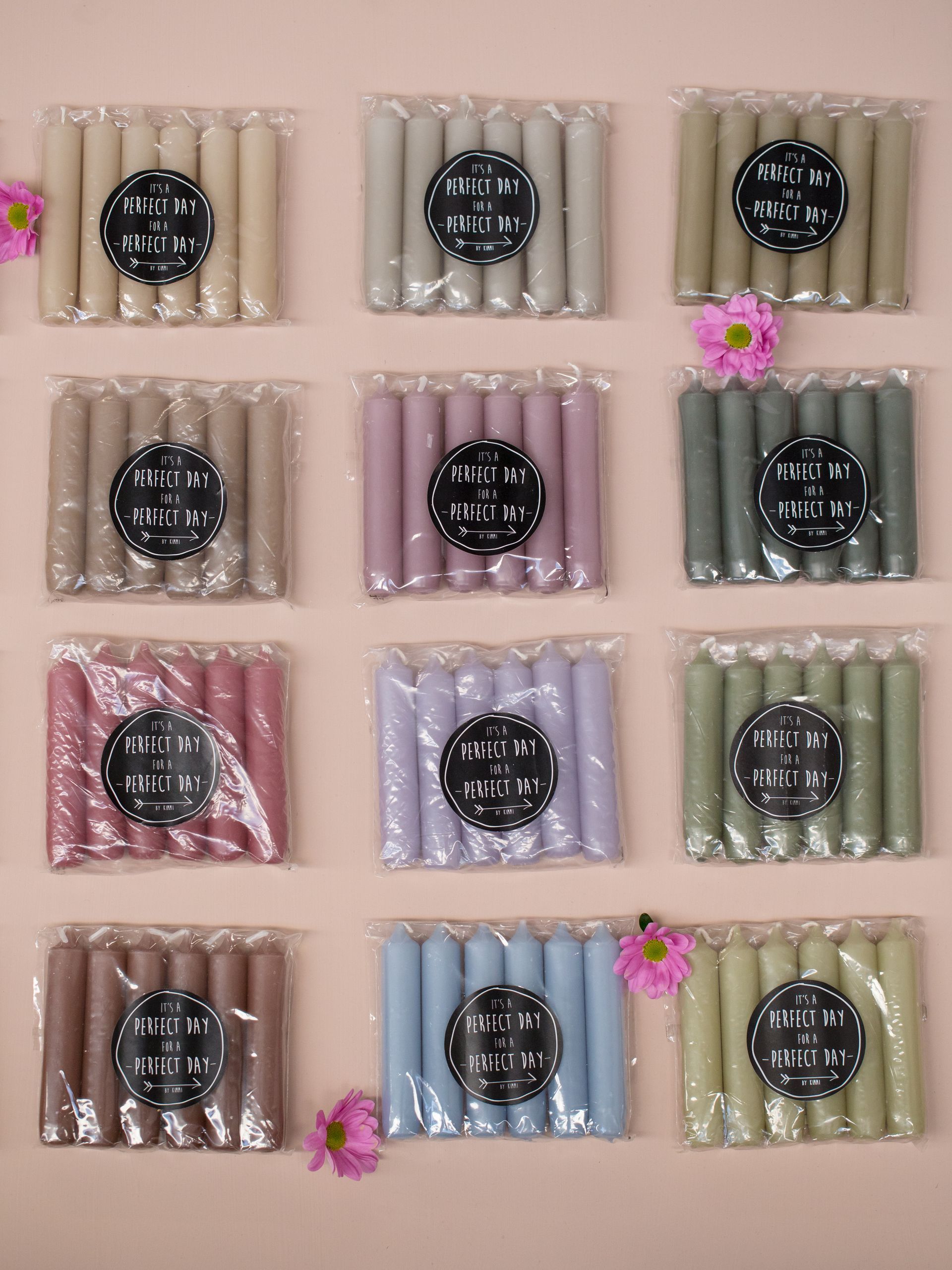 Rustik Lys - Dinerkaars kort - S/ 6 - Diverse kleuren