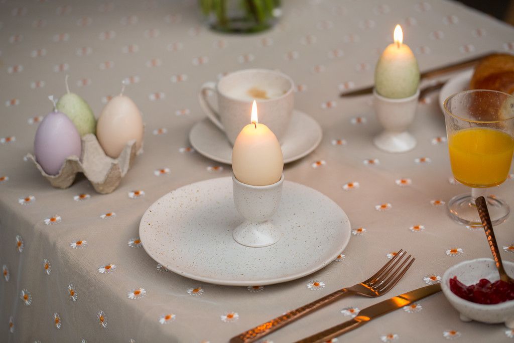 Rustik Lys Egg Tray Paaskaarsen Brons– set van 4