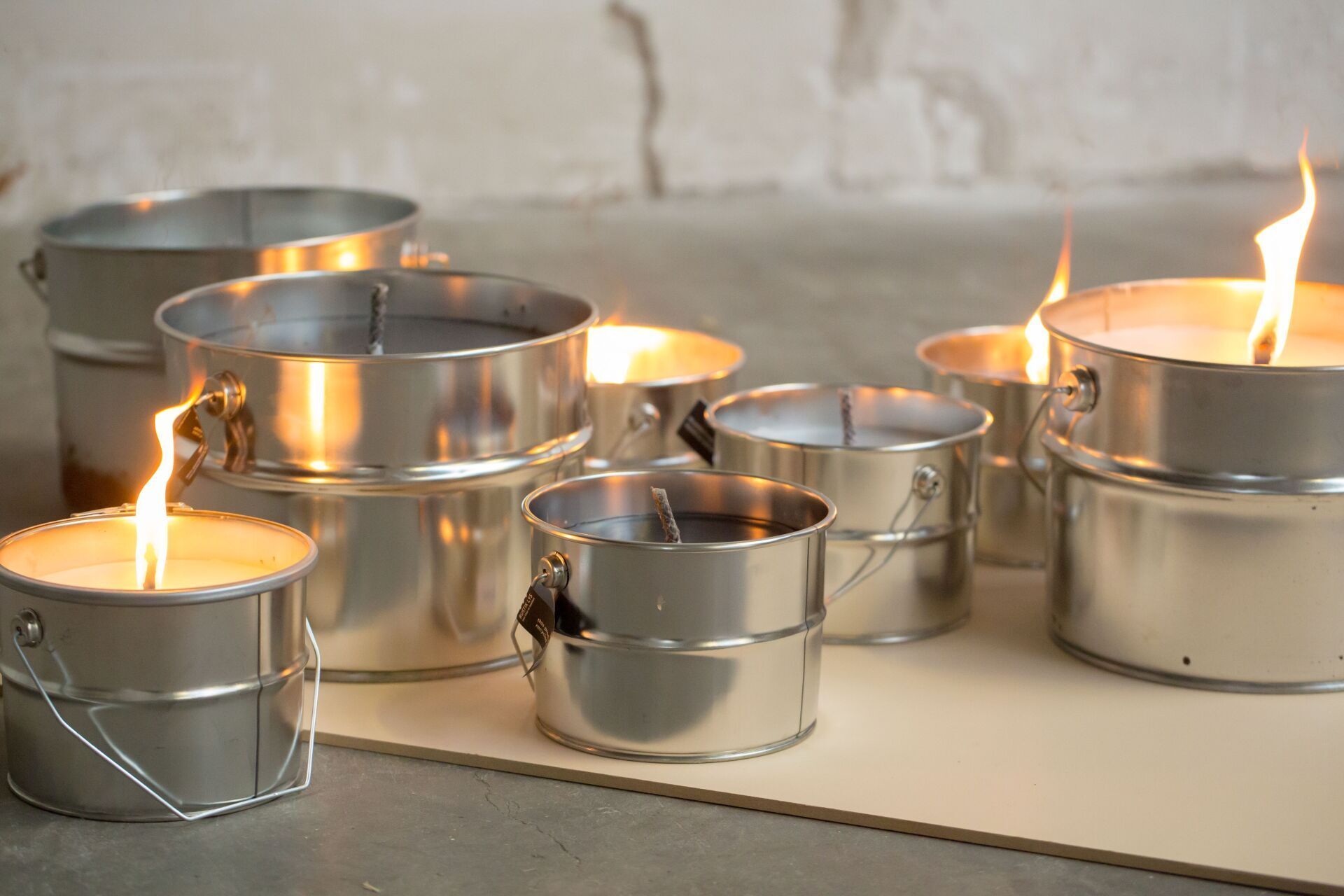 Rustik Lys Buitenkaars in blik - Diverse Kleuren