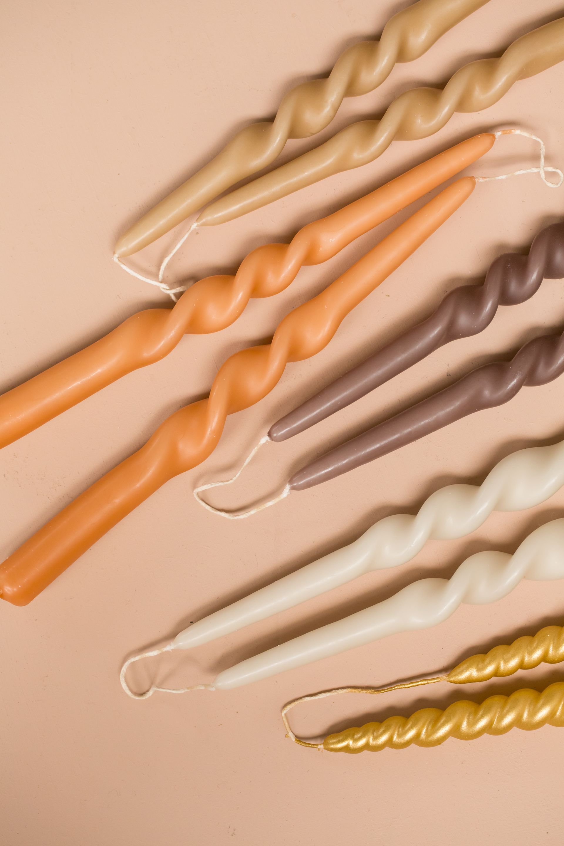 Rustik Lys - Swirl dinerkaarsen - Diverse Kleuren