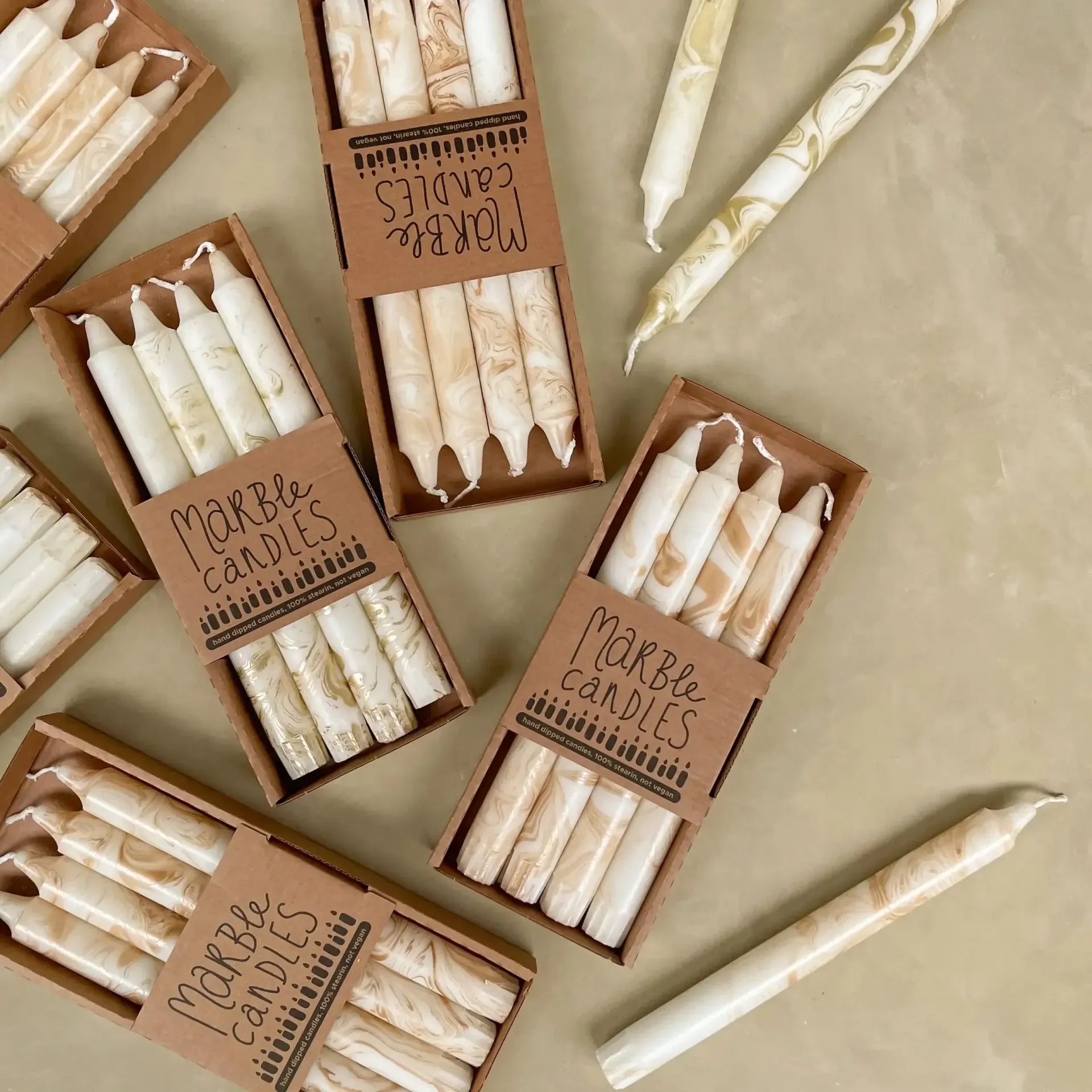 Rustik Lys Marble Candles