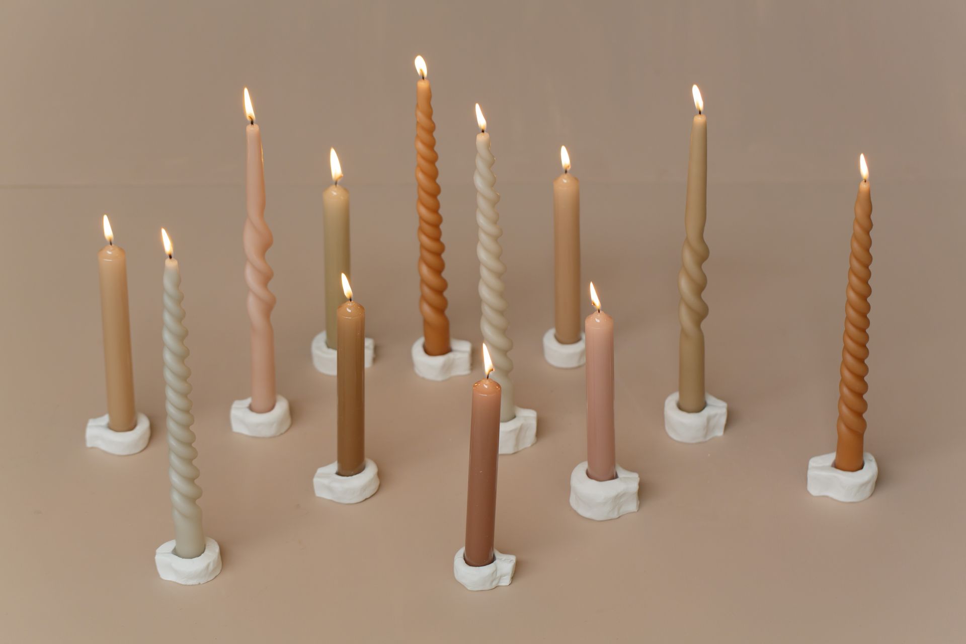 Rustik Lys - Twist Candle - Diverse Kleuren