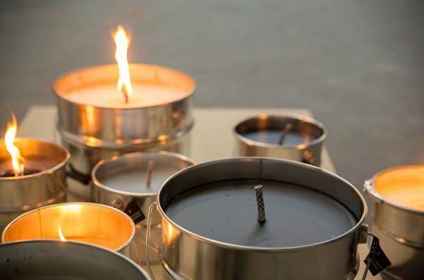 Rustik Lys Buitenkaars in blik - Diverse Kleuren