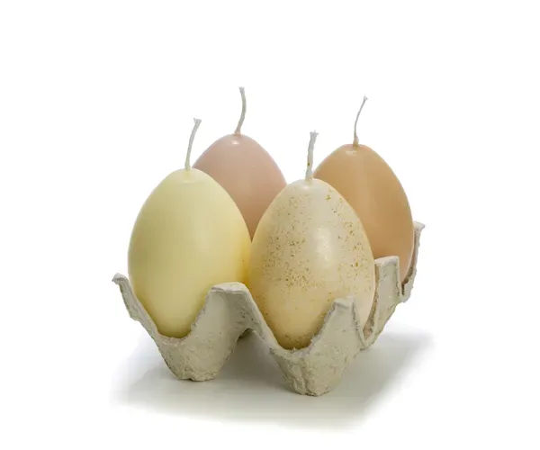 Rustik Lys Egg Tray Paaskaarsen Gold– set van 4