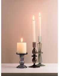 Gusta - Dinerkaarshouder Glas 19cm hoog - Zwart