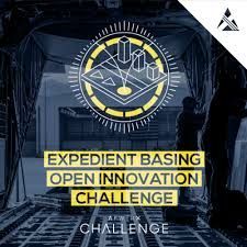 Open Innovation Challenge graphic. Airplane interior with a logo and text: