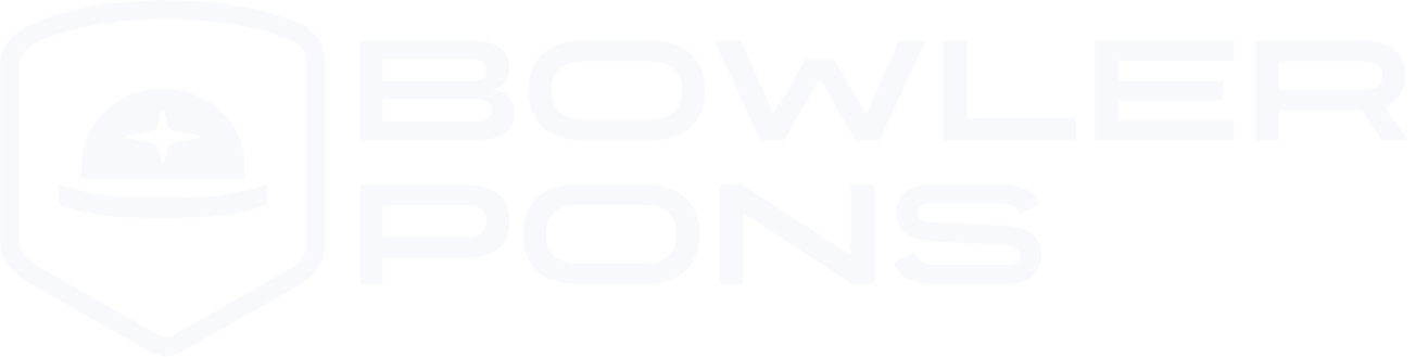 Bowler Pons logo with white shield icon and 'Bowler Pons' in white text