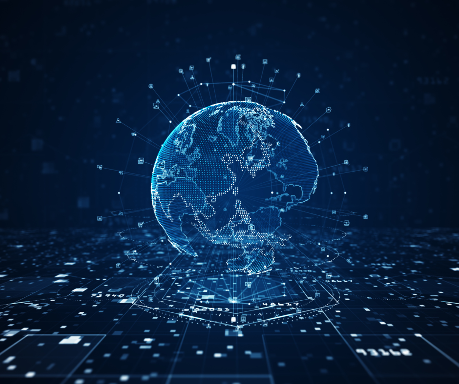 digital network and cyber security background