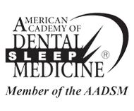 The american academy of dental sleep medicine logo is a member of the aadsm.