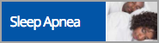 A blue sign that says sleep apnea on it