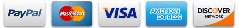 Paypal visa mastercard discover and discover network are shown