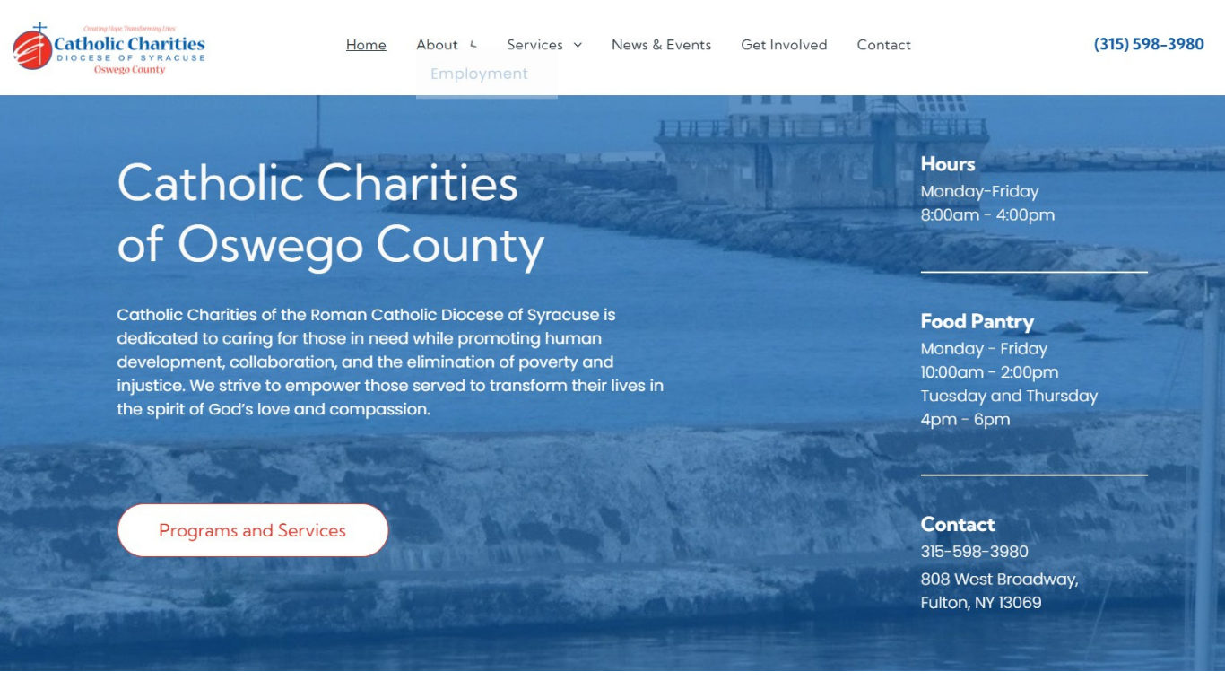 Catholic charities of oswego county is a website for catholic charities of oswego county.
