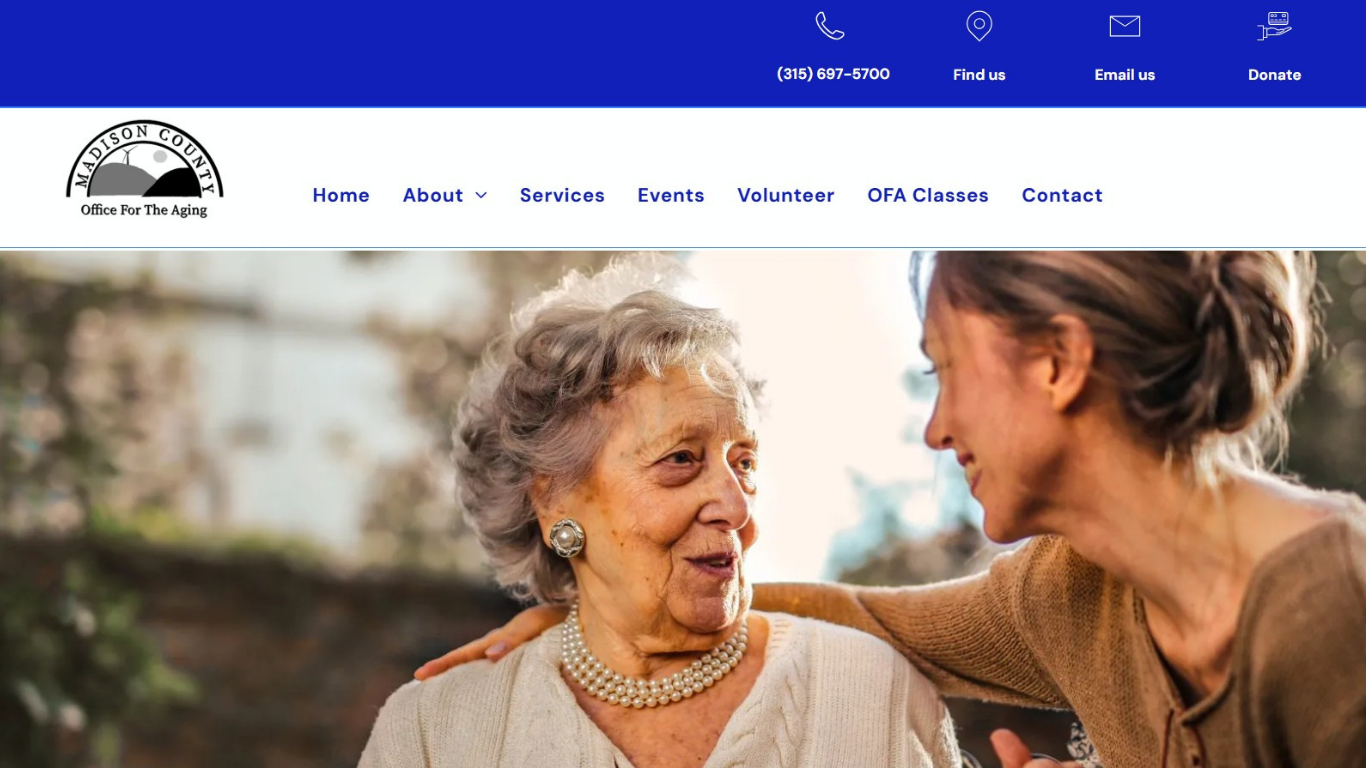 A woman is talking to an older woman on a website.