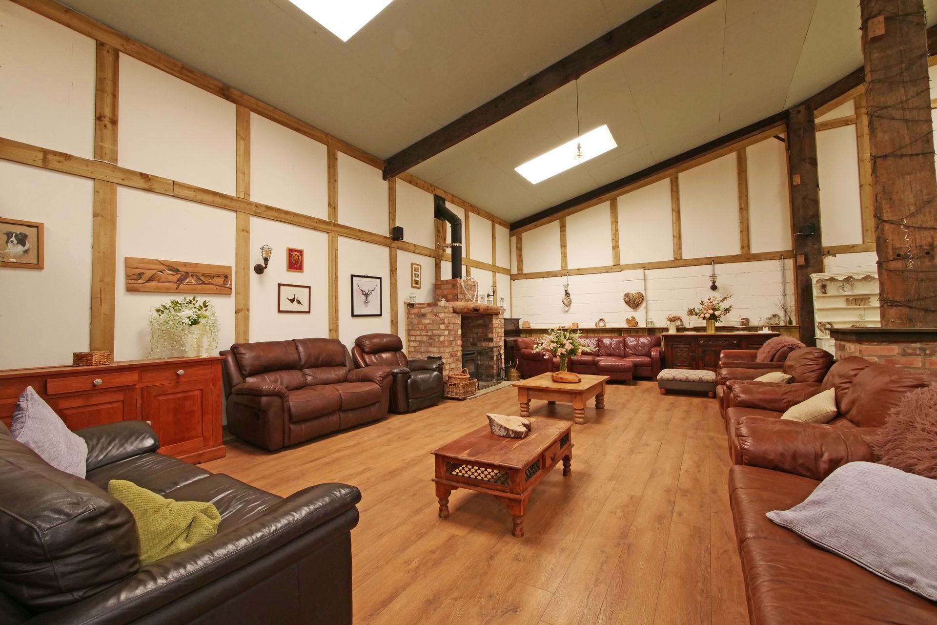 Granary Wedding Barn and a fireplace