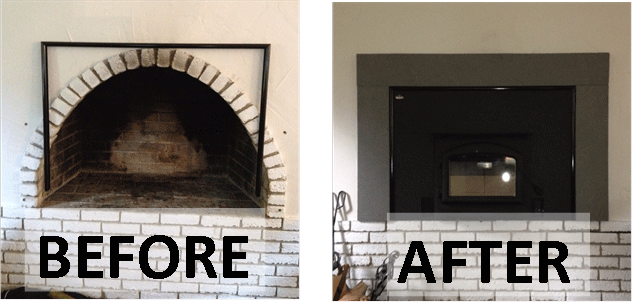 Before & after fireplace photos