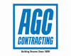 AGC Contracting blue logo with tagline &ldquo;Building Dreams Since 1999!&rdquo;