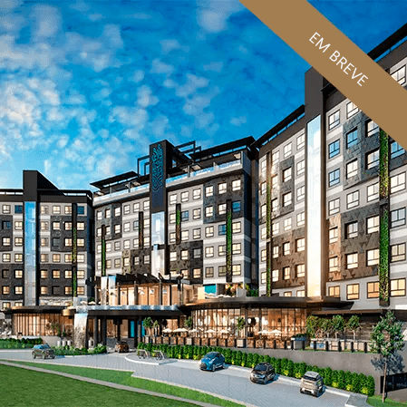 Impressão artística de um grande prédio de apartamentos