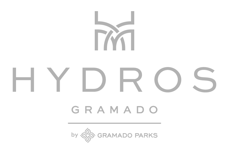 A logo for hydros gramado by gramado parks on a white background.