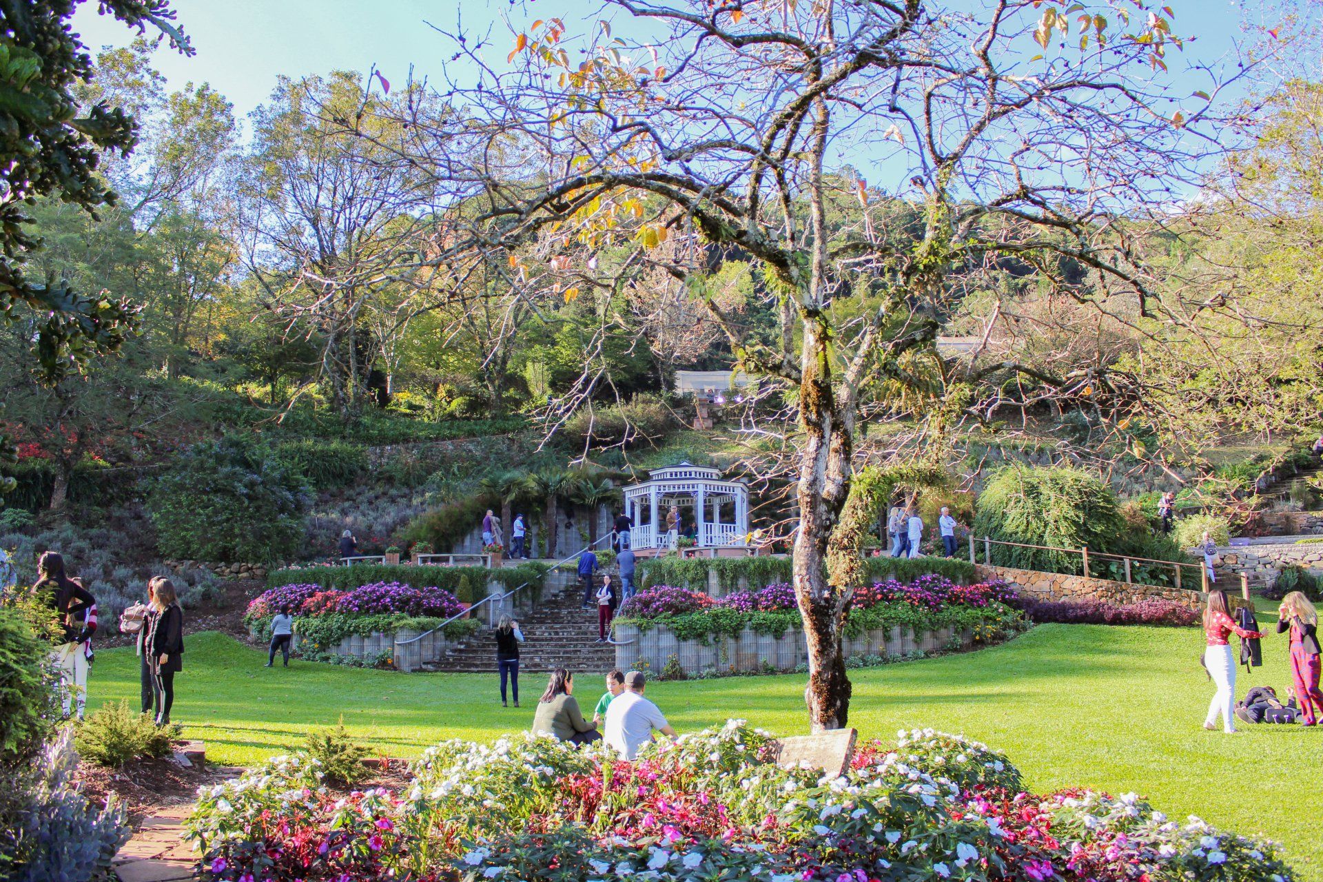 Imagem do Le Jardin em Gramado durante a primavera