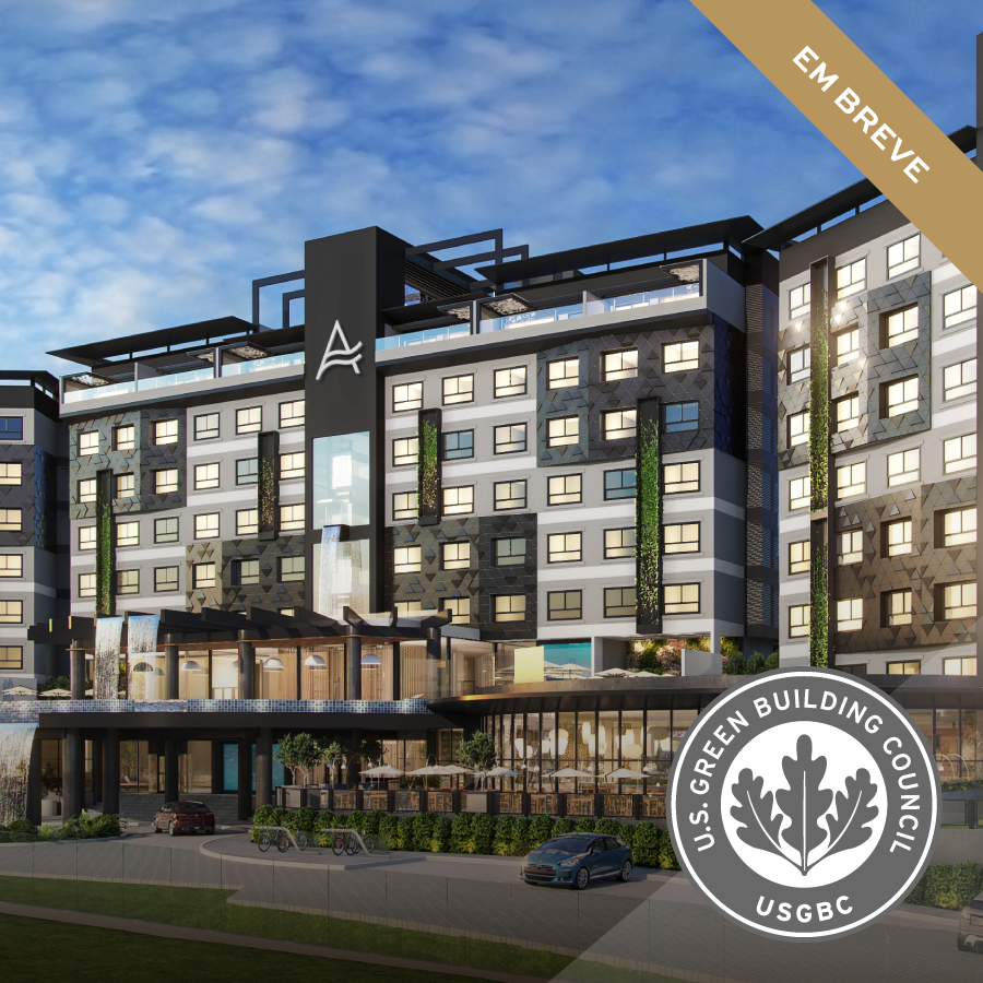 Impressão artística de um prédio municipal dos EUA