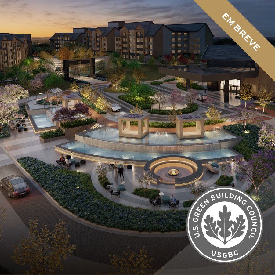 Impressão artística de um projeto do conselho de construção verde dos EUA