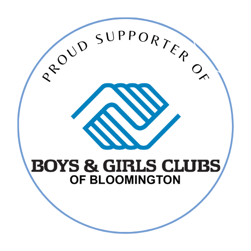 A logo for the boys and girls clubs of bloomington