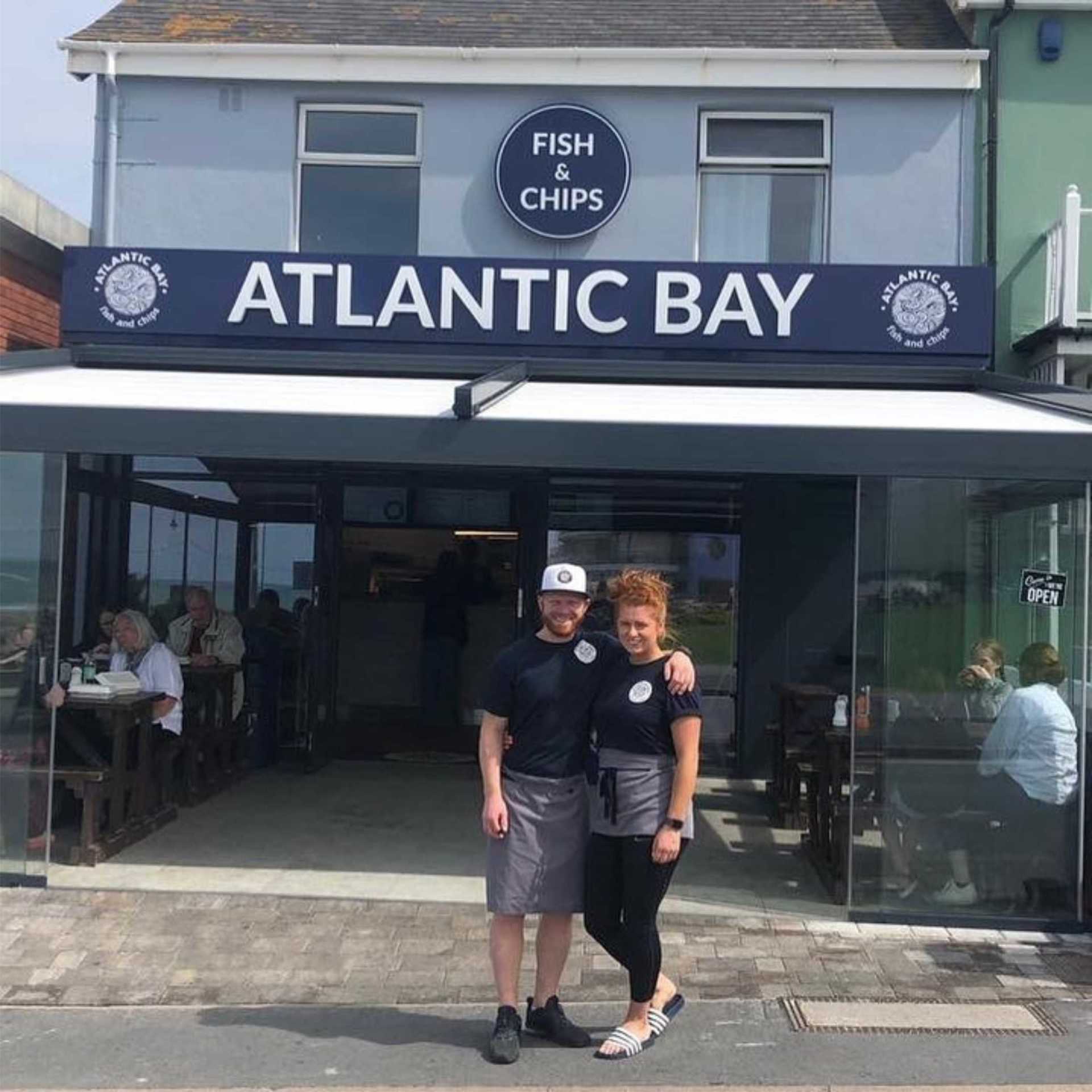 Atlantic Bay chip shop in Westward Ho!, Devon