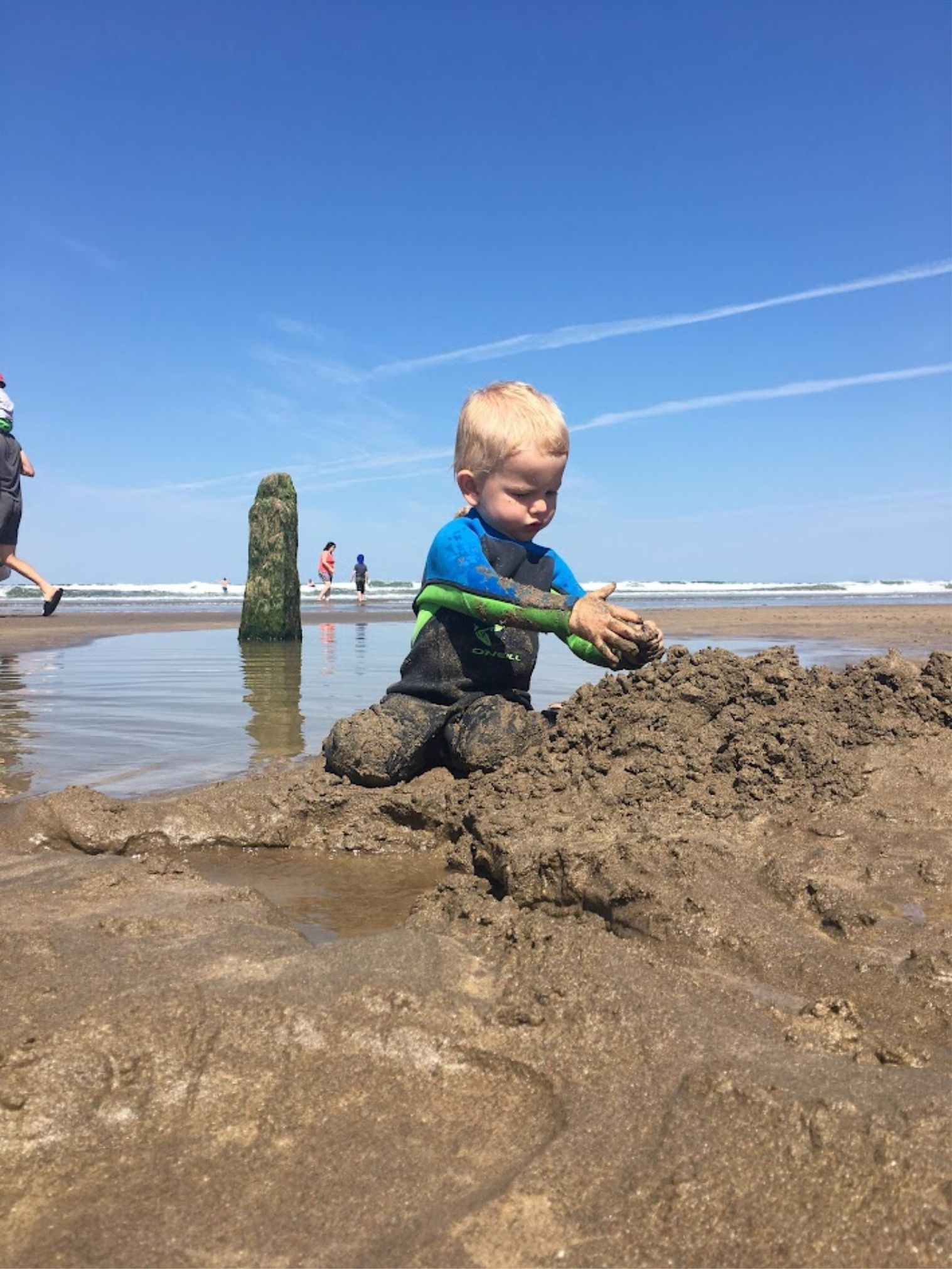 Kids love building sandcastles on Westward Ho! beach in Devon. The sand is a perfect texture to makes some awesome creations