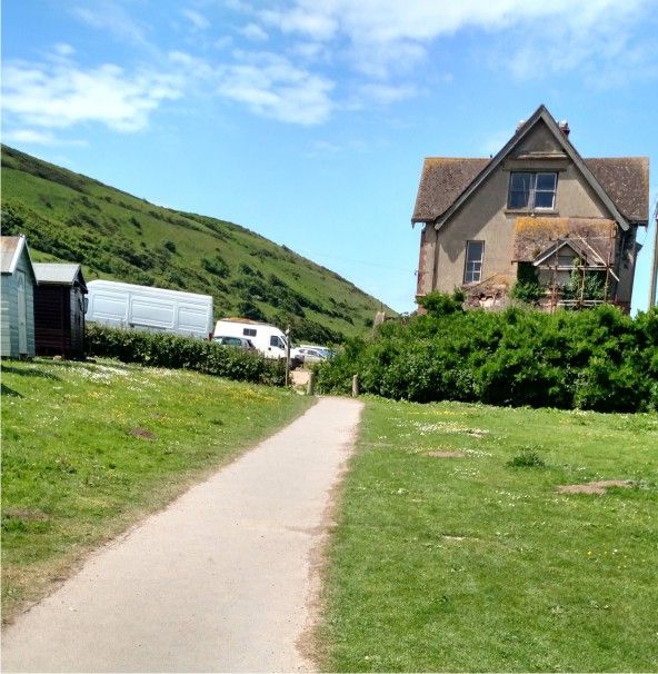 Seafield house is at the beginning of the South West coast path to  Cornbrough cliffs
