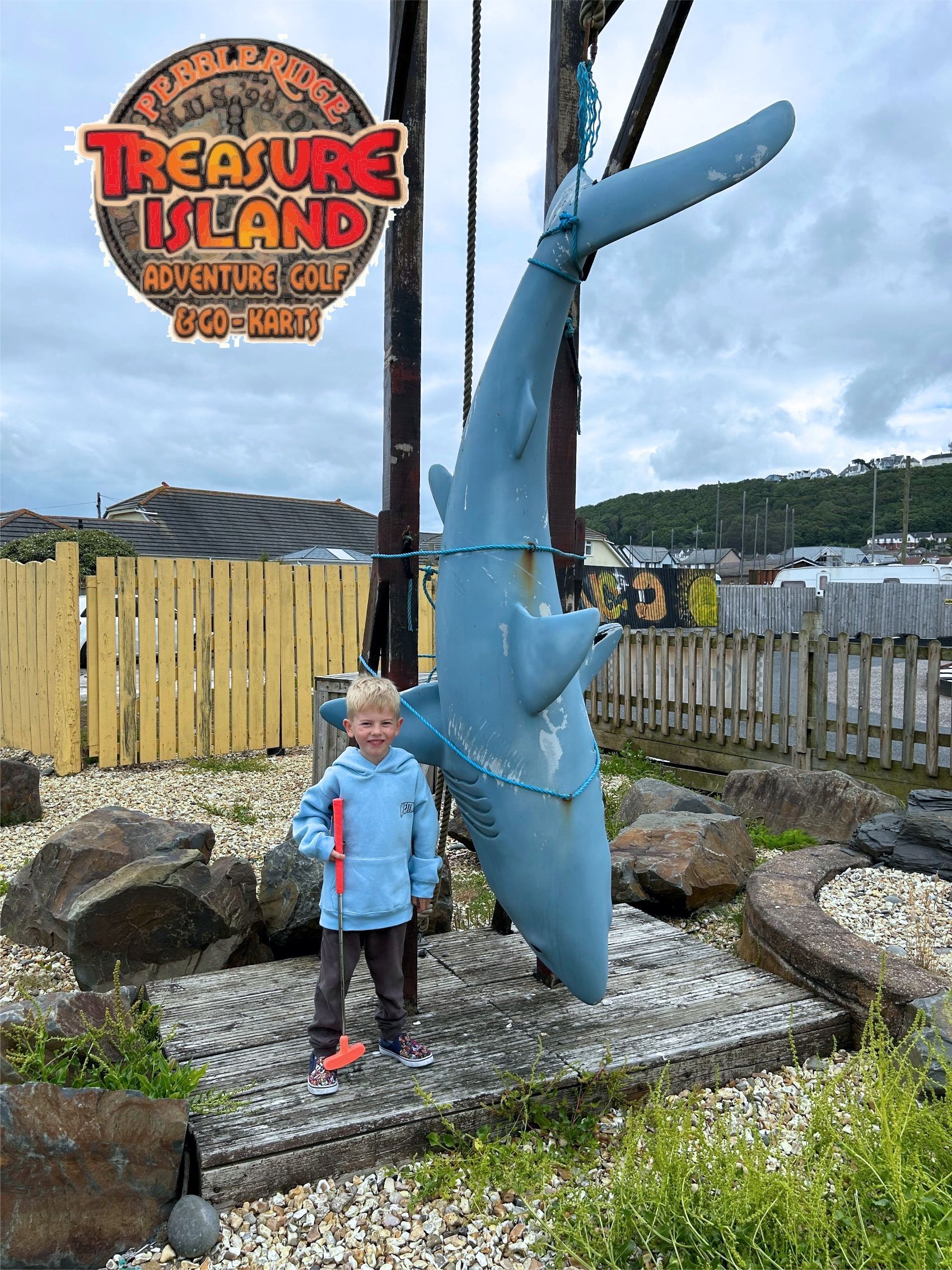 Treasure Island Crazy golf is behind the pebble ridge right on the sea front in Westward Ho! It's a perfect thing to do in the village, a great way to spend a few hours.