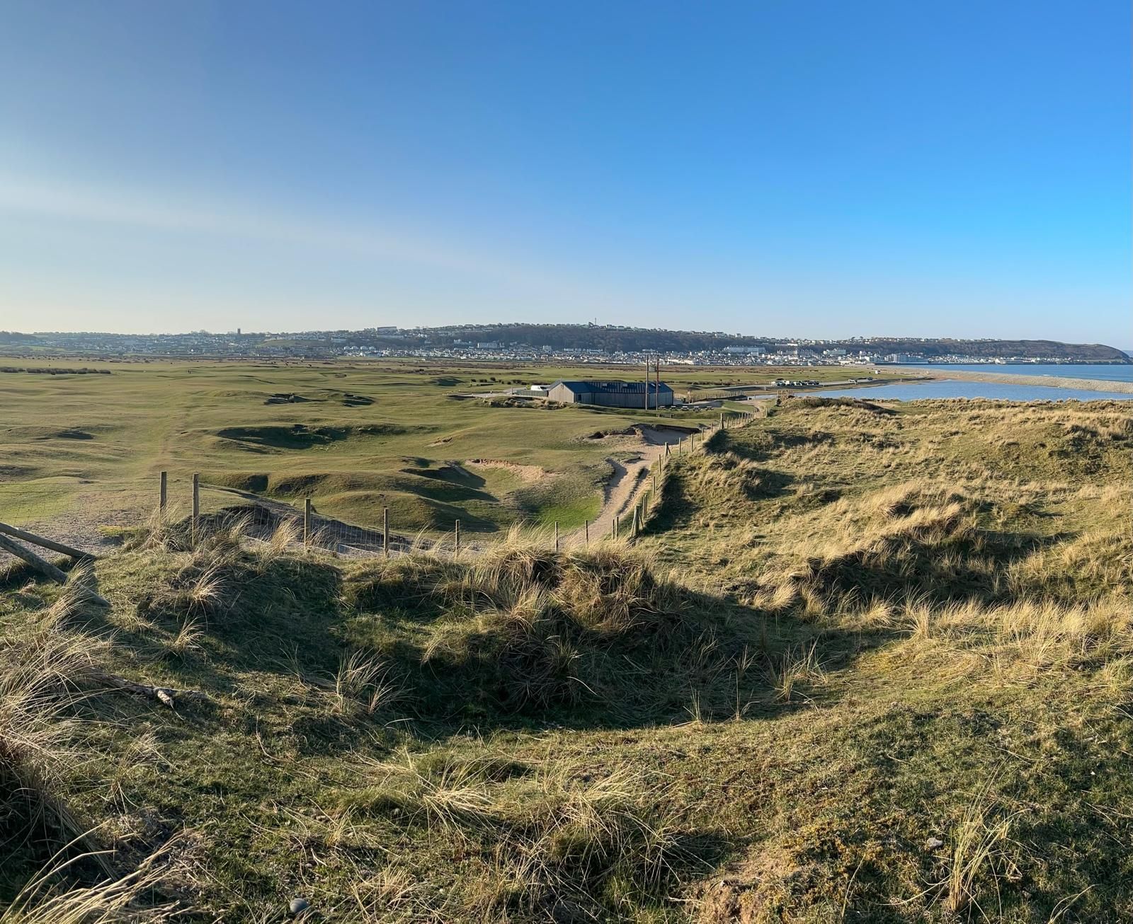 The golf course at Westward Ho! is on Northam Burrows, an area of outstanding natural beauty.
