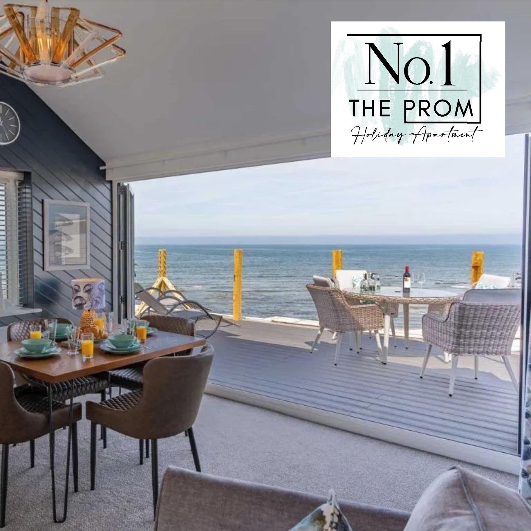 No1 The Prom is a two bedroom luxury appartment as close to the sea as physically possible at Westward Ho! in the South West. This accommodation is perfect for people watching.