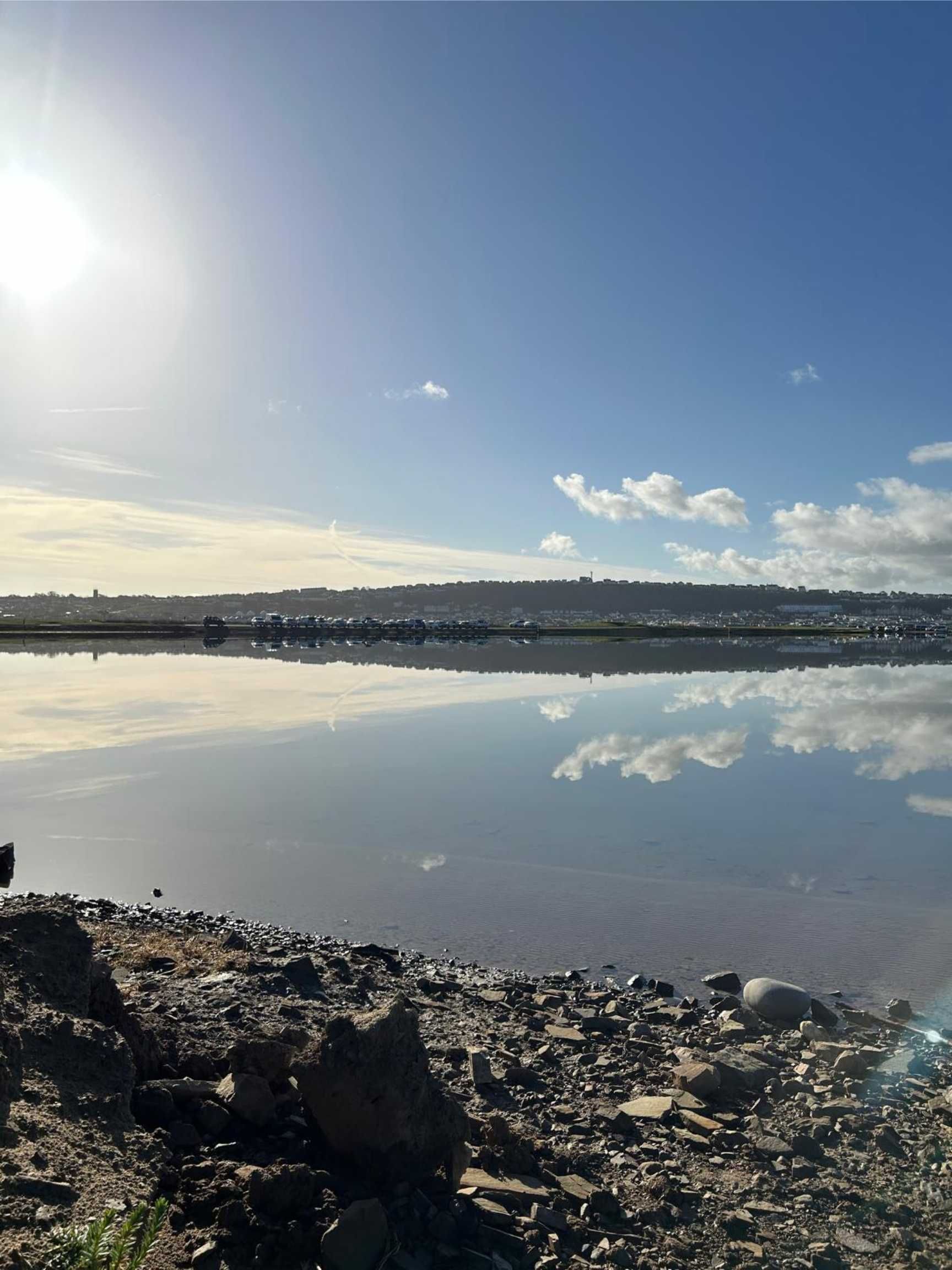 Sandymere with its seasonal lake is on Northam Burrows beside Westward Ho! in Devon. On a still, sunny day it is beautiful here