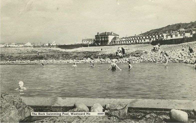 Westward Ho! sea pool in late victorian times