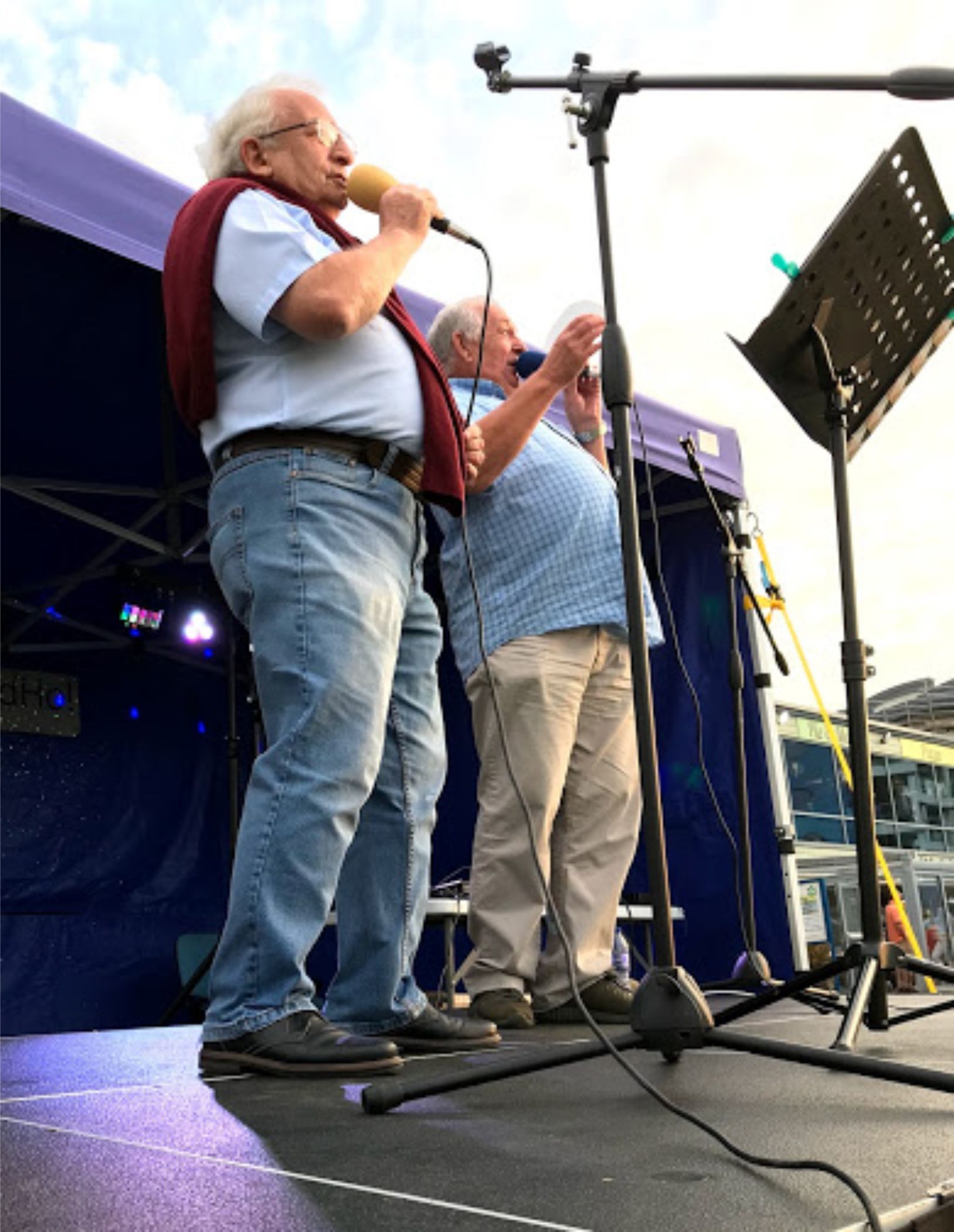 Les and Dave at the Sunset Festivals in Westward Ho!