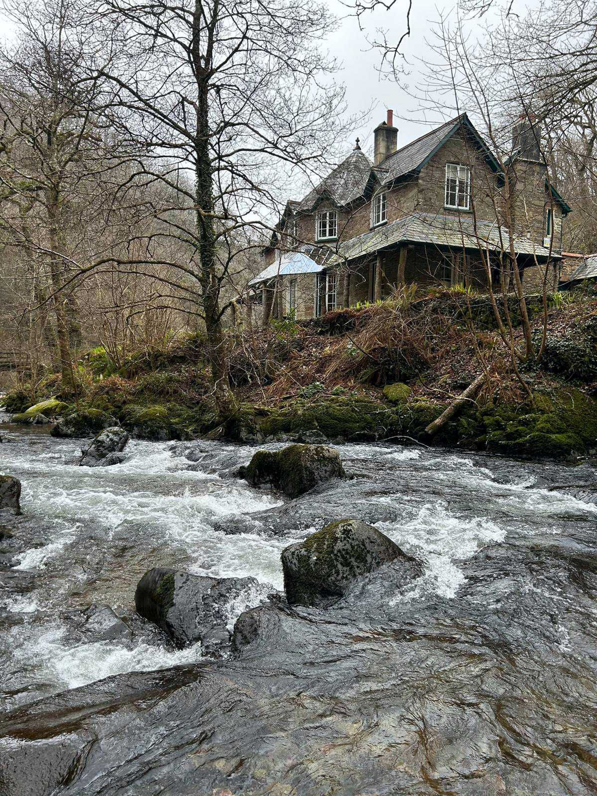 Watersmeet lodge used to be a fishing lodge, now an information centre and tea room with possibly the best view in Devon!