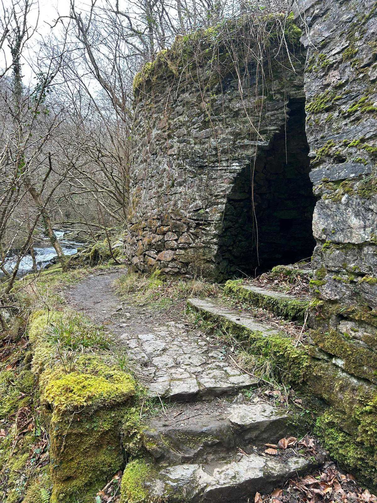 Unusual buildings beside the river Lynn towards Lynmouth in the heart of Exmoor national park. So much to explore when you walk the woodland walk here