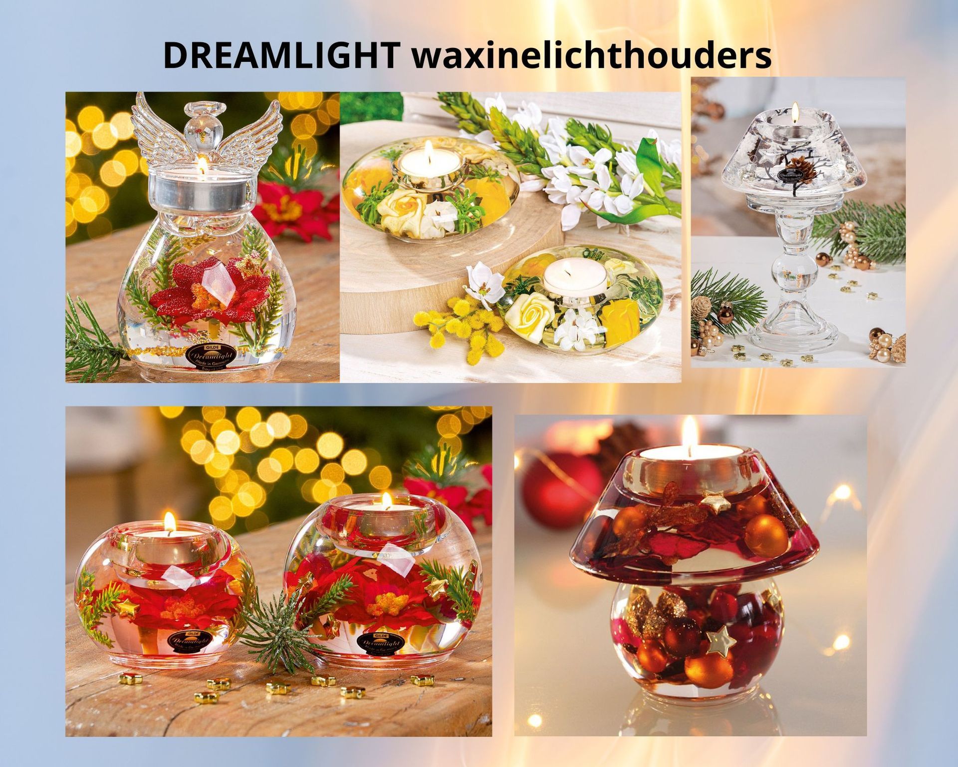 DREAMLIGHT waxinelichthouders, eyecatcher, decoratie en lichtbron in één!